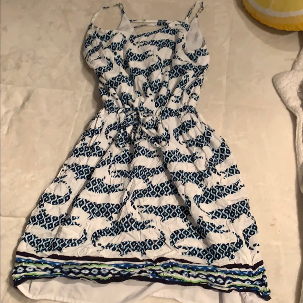 Blue + white dress